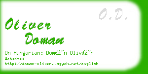 oliver doman business card